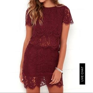 Lulu’s 2 piece burgundy set
